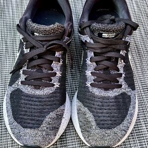 Nike Black and Gray Athletic Shoes with Mesh Upper